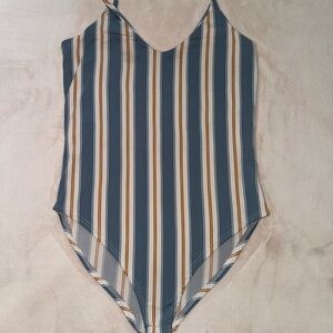 Gaze Blue and White Striped Kids Bodysuit